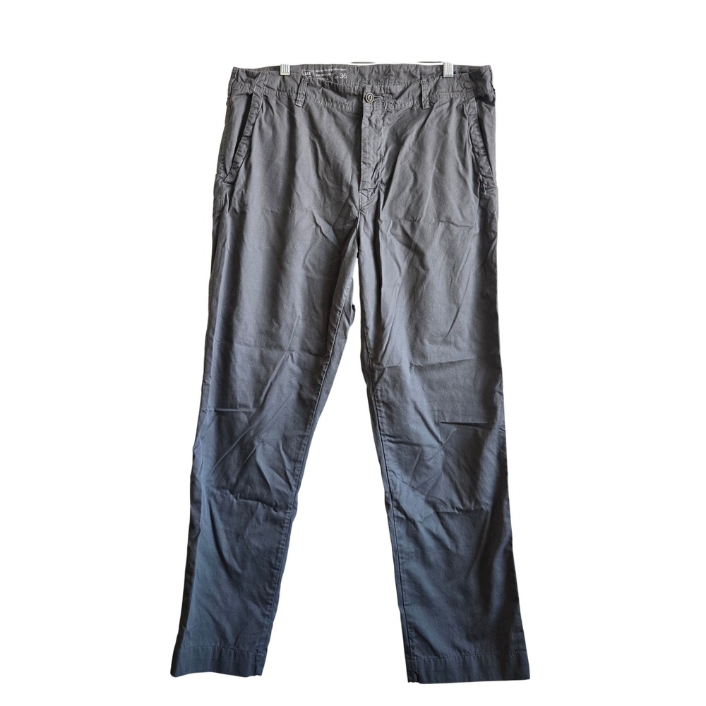Save Khaki United 36 Chino Pants Mens Grey Excellent Cotton Straight Leg USA